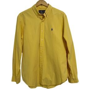 Ralph Lauren Men’s 90s Classic Fit Button Down Shirt Yellow Size L